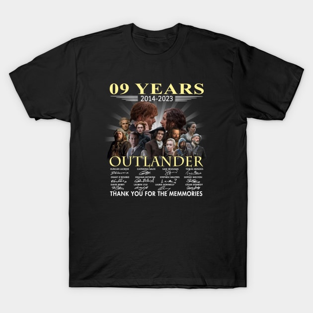 08 Years 2022 Outlander Anniversary Thank You For The Memories Movie Film T-Shirt by devanpm